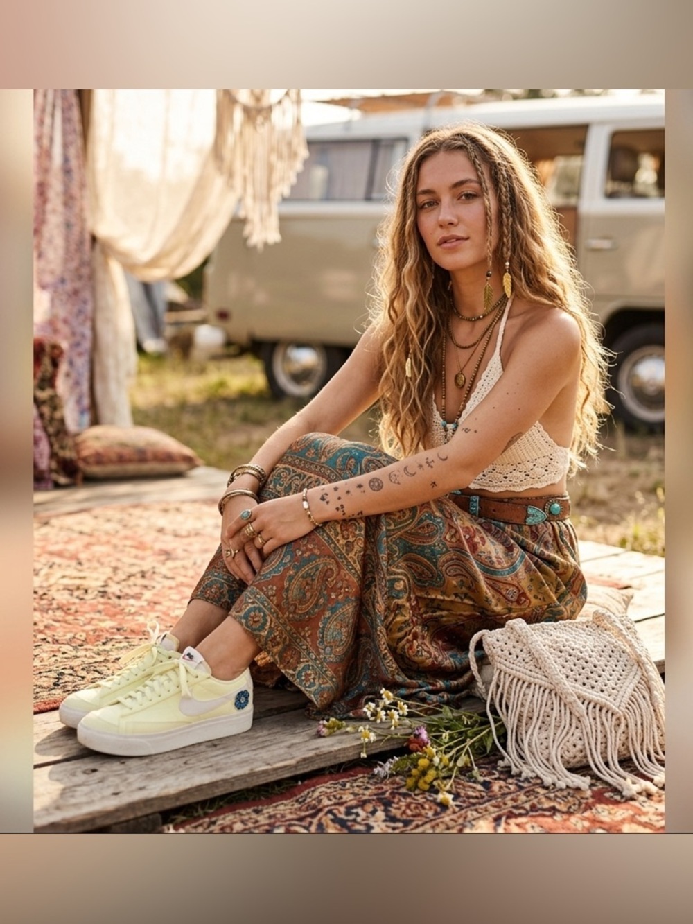 Nike Blazer Low Platform Next Nature 'Flower Power' size 7 US WOMENS